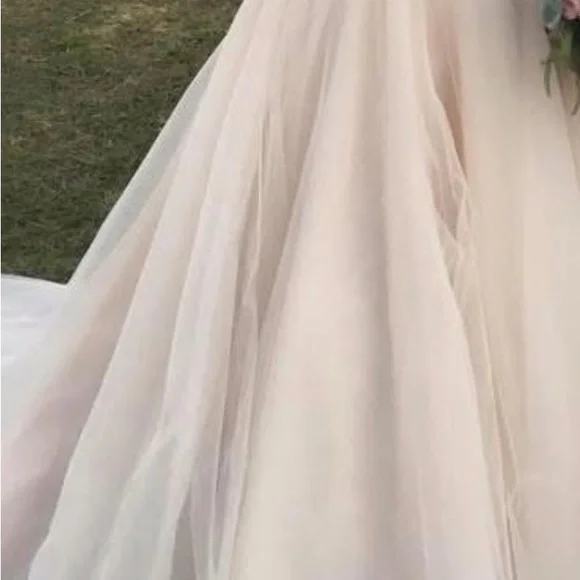 Allure Elegant Lace Strapless Wedding Dress - Picture 4 of 7